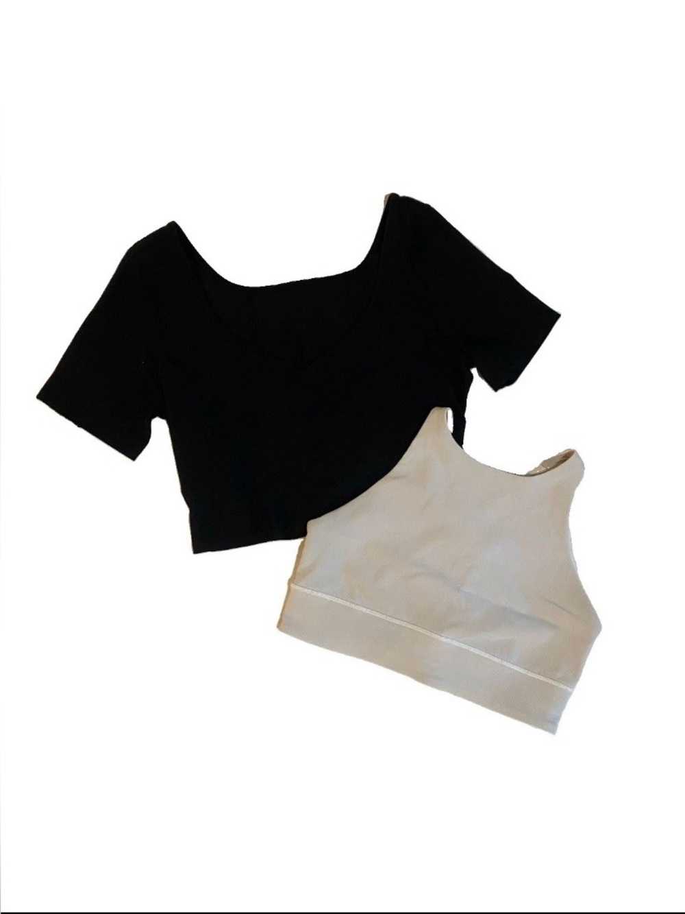 Lululemon Women Athletica Black Size 6-8 Crop Top/Energy Gray Size 10 Sports Bra